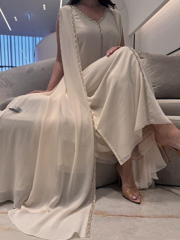 2 Pc Chiffon Handmade Embroidery